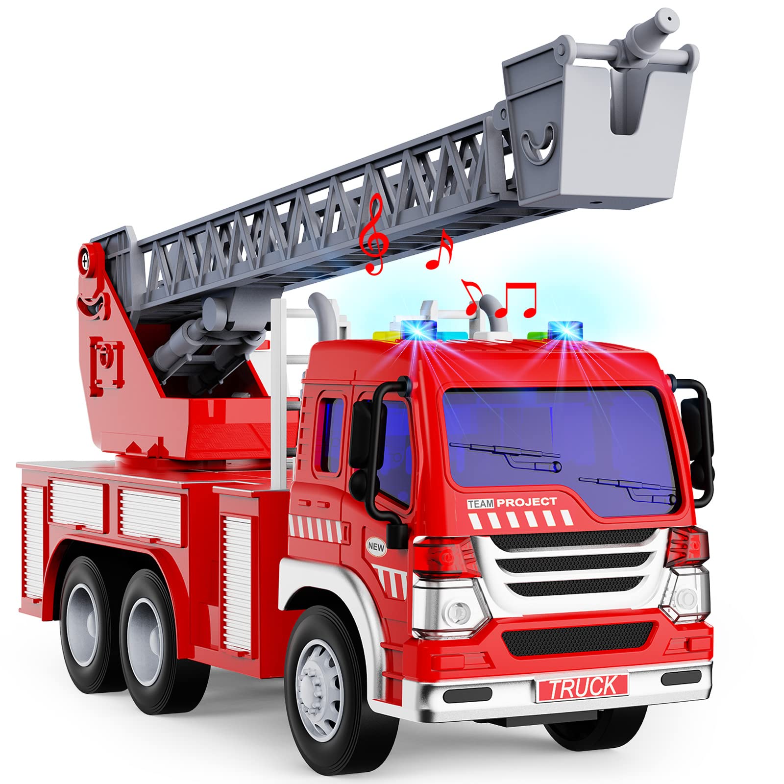 Gizmovine Fire Truck Toy, Fire Truck Toys for Year Old Boys Toy