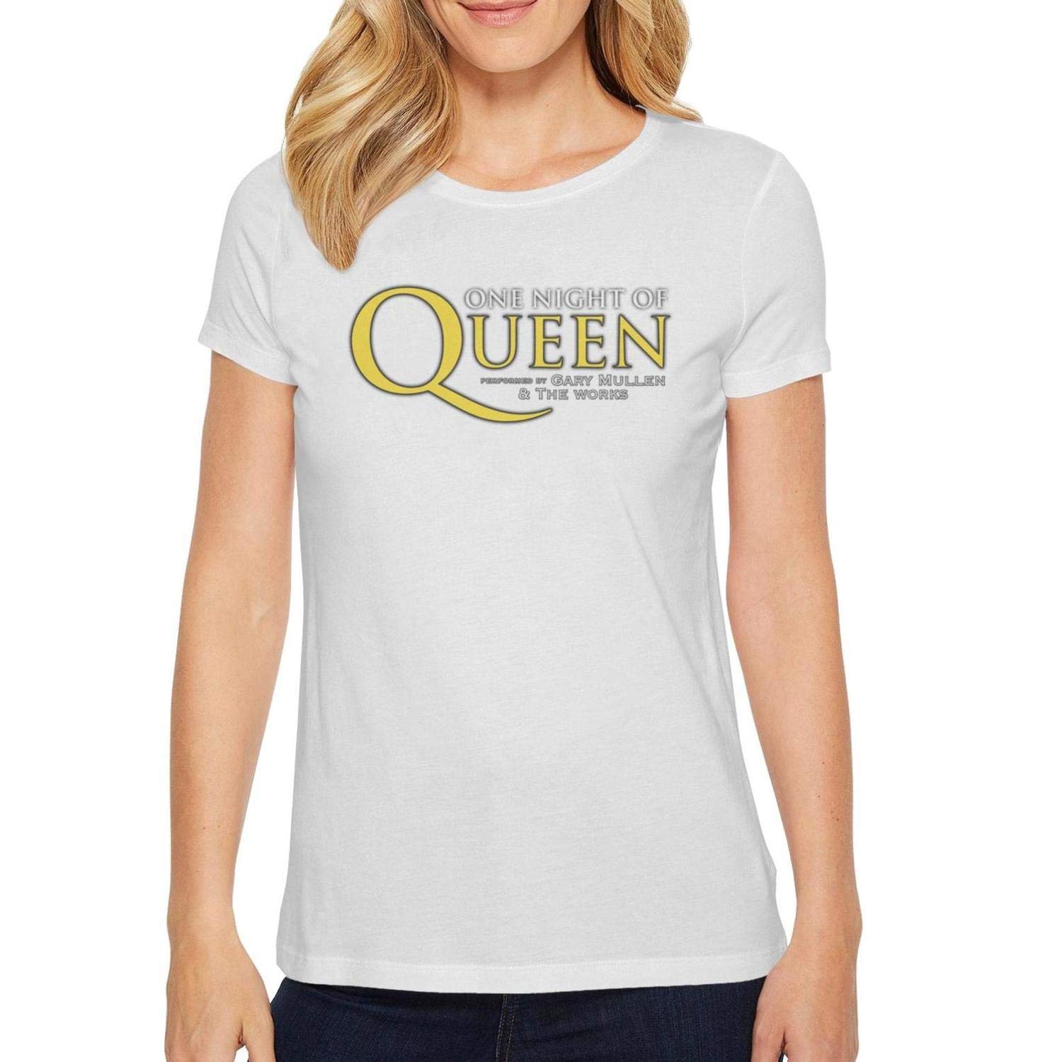 Queen 2018 Logo Casual Yoga Crew Neck Short Sleeve Tops T Shirt