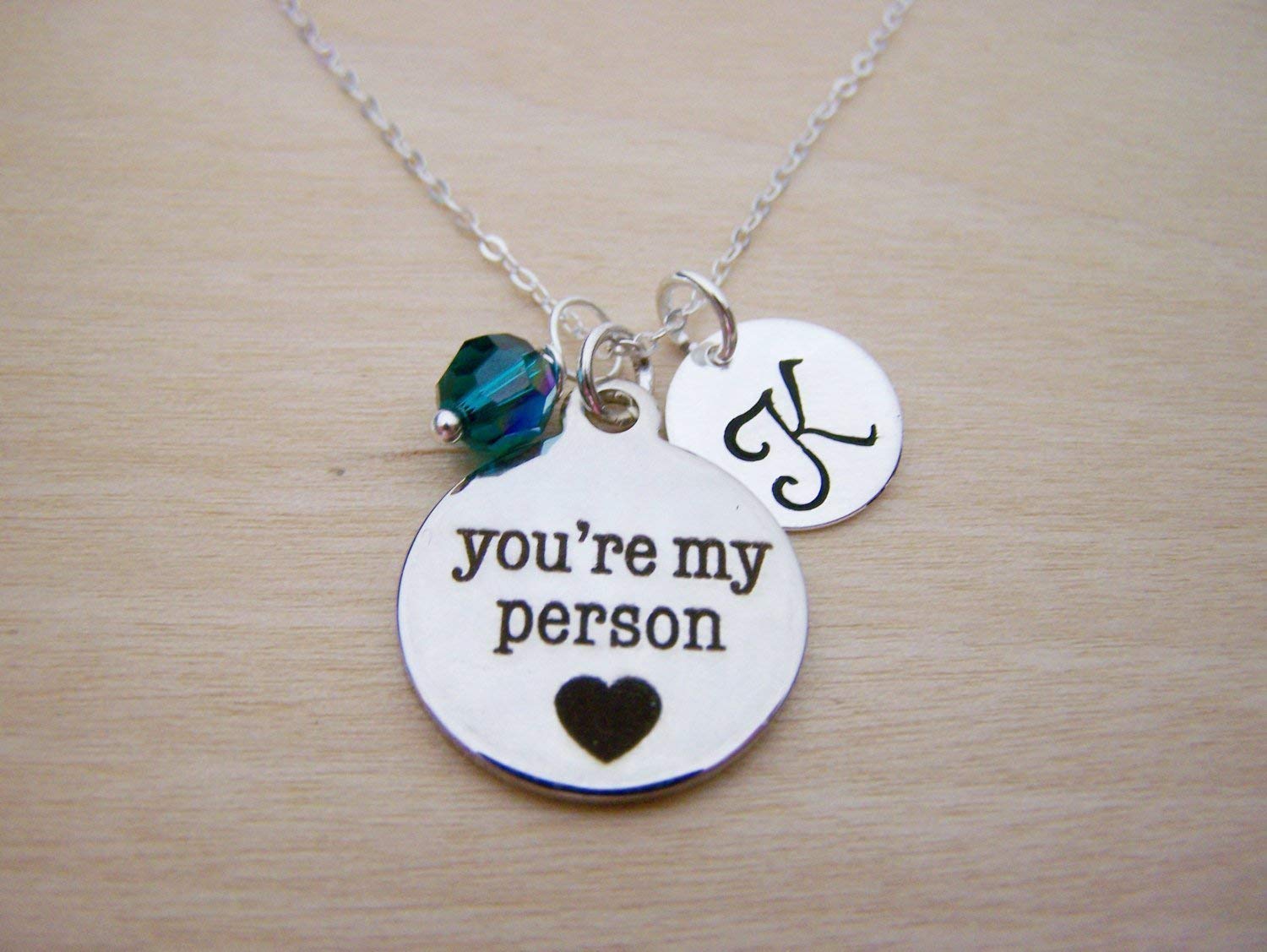 You're My Person Swarovski Birthstone Initial