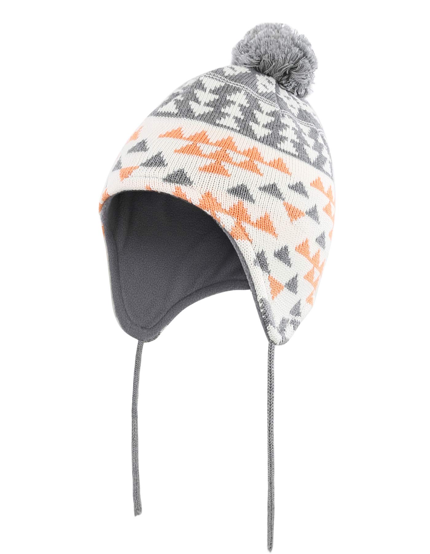 Home Prefer Kids Winter Hats Toddler Boys Warm Knitted Earflaps Hat