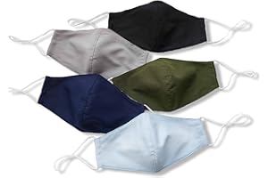 HOPE LOVE SHINE Cotton Reusable Face Masks w/Adjustable Ear Loops & Filter Pocket