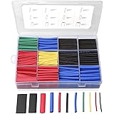 560PCS Heat Shrink Tubing 2:1, Eventronic Electrical Wire Cable Wrap Assortment Electric Insulation Heat Shrink Tube Kit with