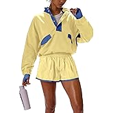 Seetaa Womens Two Piece Short Sets Summer Lounge Sweatsuits Long Sleeve Outfits Travel Tracksuit with Pocket