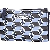 Nautica High Tide Small Wallet for Women, RFID Blocking Slim Credit Card Holder with Zipper Coin Pocket, Bifold Compact Wallet with ID Window, Glacial Blue