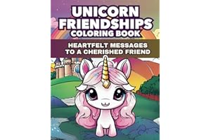 Unicorn Friendships Coloring Book: Heartfelt Messages to a Cherished Friend: Affirmations, Gratitude and Warm Wishes (For Kids Ages 6-12 and Adults ... the Inner Child) (Friendship Coloring Books)