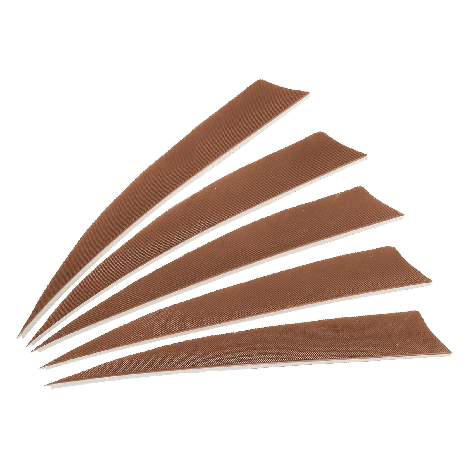 PATIKIL Arrows Vanes 50 Pack 5 Inch Arrow Turkey Feather Fletch Right Wing Fletching Brown for DIY Target Shooting