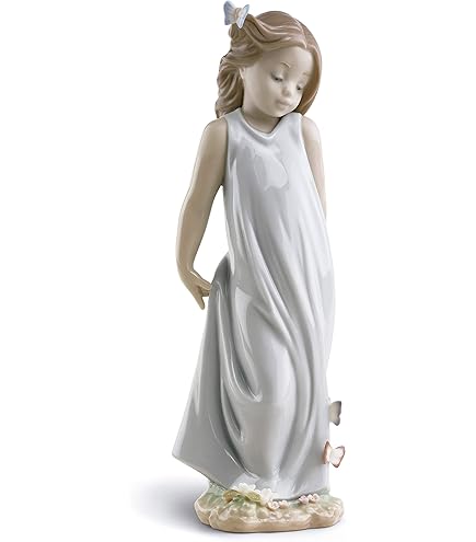 Amazon.com: LLADRÓ Little Violet Girl Figurine. Porcelain Girl