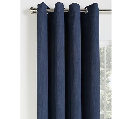 A Classic Collection Linen Look Blackout Curtains 117x137cm