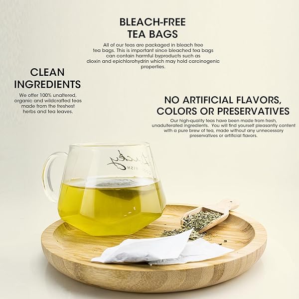MULLEIN LEAF TEA – RESPIRATORY AND LUNG CLEANSE HERBAL TEA, CAFFEINE FREE, 30 TEA BAGS