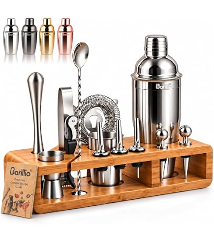 Amazon.com: Houdini 5-piece Bar Tool Set, Includes Jigger, Muddler