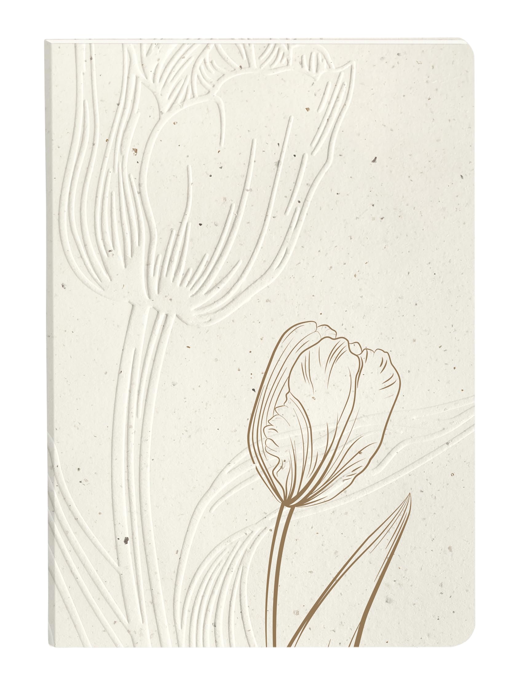 Clairefontaine 813069C - Softcover Notebook Tulip/Nature/Floral Design - A5 14.8x21cm - 128 Dotted Pages/Dots Ivory Paper 90g - Tulip Paper Collection