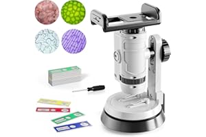 CI VETCH Microscope for Kids, Kids Beginner Handheld Microscope Science Kit with 60X-120X Microscope & 20 Slides, Science Experiments Kit STEM Project Toy for for Kids Boys Girls 3-5 5-7 8-12 Birthday Gift