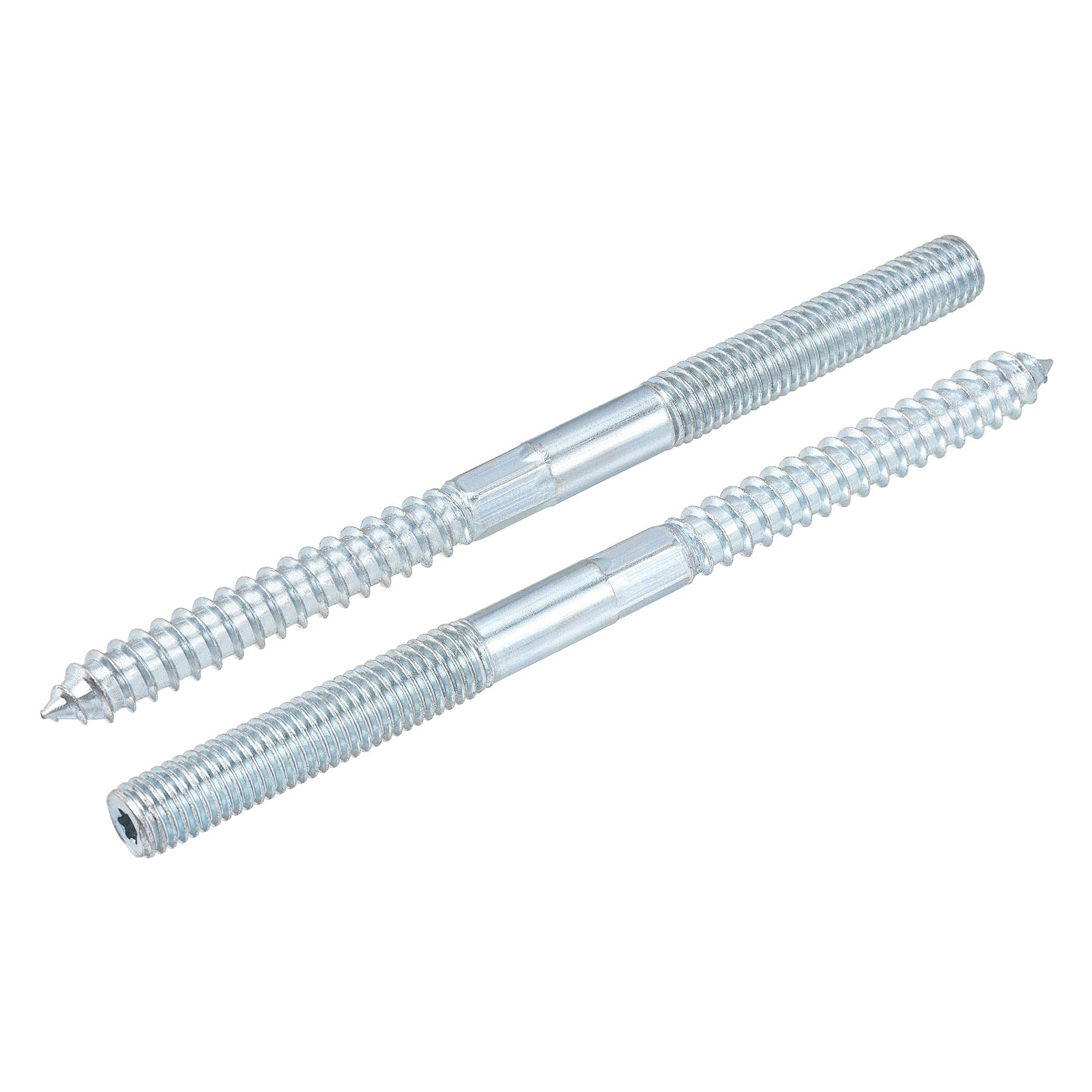 sourcing map M10x50mm Hanger Bolts Double Head Dowel Screw 140mm Length 10pcs