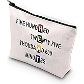 TSOTMO The Rent Musical Quote Inspired Gift 525600 Minutes Song Lyrics Zipper Pouch Makeup Bag (525600)