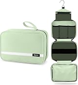 Maliton Hanging Toiletry Bag Large Foldable Travel Wash Bag Light Green