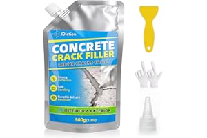 Concrete Crack Filler, 1lb(450g) High Elasticity Self-Leveling Cement Crack Repair Sealant for Driveway, Walkway, Patio, Indo