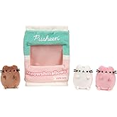 GUND Pusheen Meowshmallows Bag of Treats with Removable Mini Plush, Stuffed Animals for Ages 8 and Up, Pink/Green, 7.5”