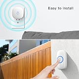 SECRUI Wireless Doorbell 1000 Feet Waterproof Plug In 58 Chimes 5 Volume view 5