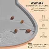 Septillar Cat Food Mat Silicone Non Slip Waterproof 44x25 Dark Grey view 3
