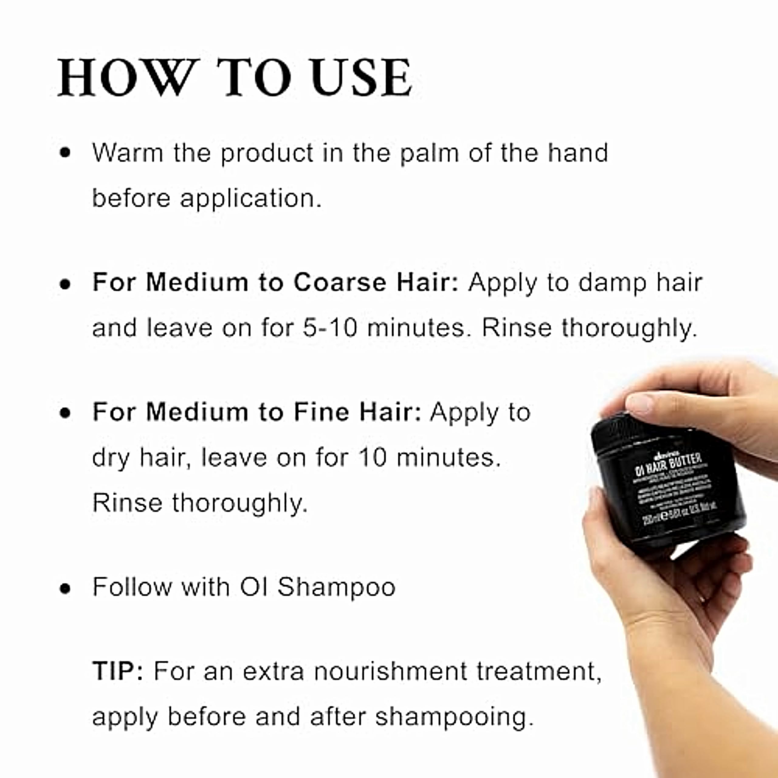 Davines OI Hair Butter, Nourish And Hydrate, Gently Moisturize And Control Frizz