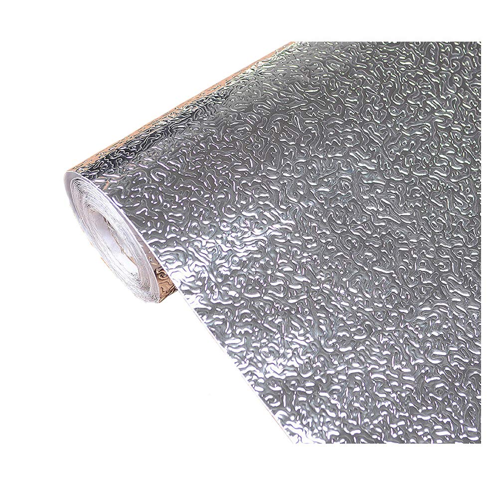 Self Adhesive Protective Aluminum Foil Film for Walls Tile Wardrobe Closet of Home Kitchen 40cm x 200cm