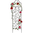 Best Choice Products 60x15in Iron Garden Trellis, Arched Outdoor Decoration w/Branches, Birds for Lawn, Garden, Backyard, Climbing Plants - Bronze