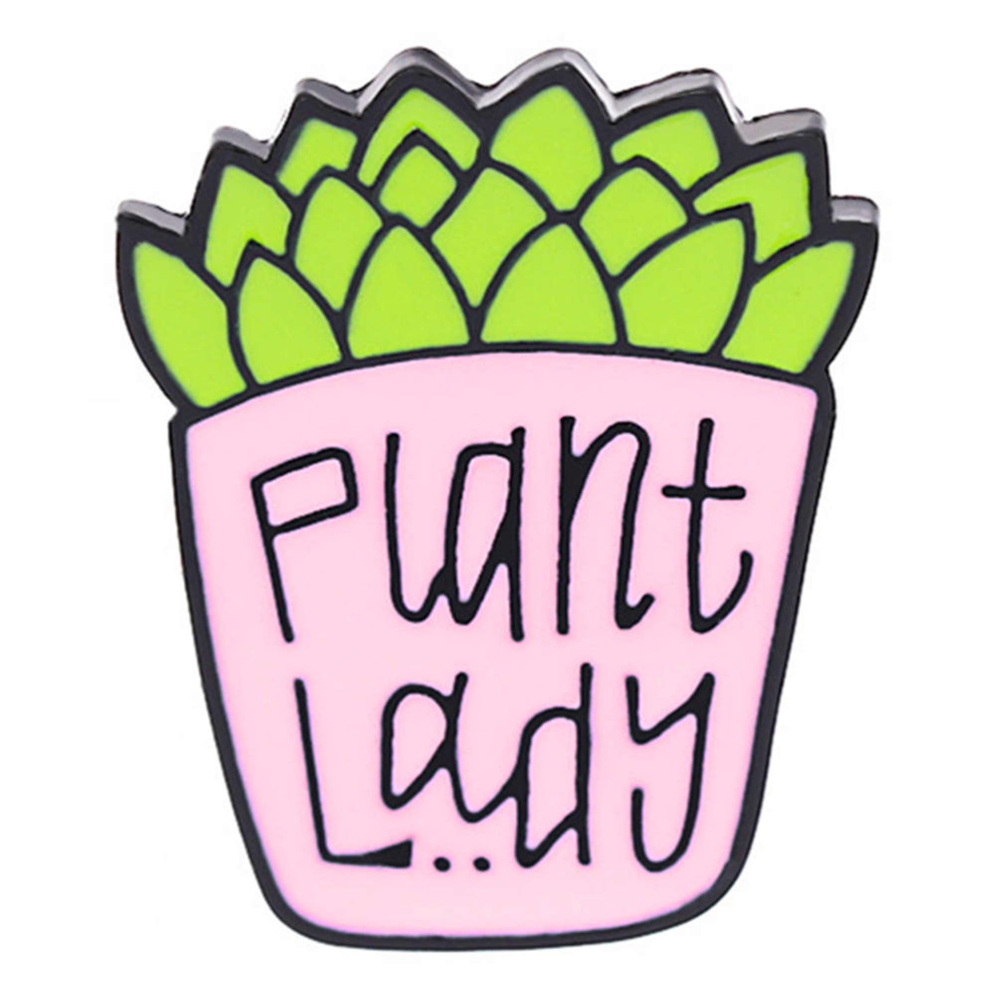 WAFUNNE Alloy Pin Painted Cute Badges Brooch Succulent