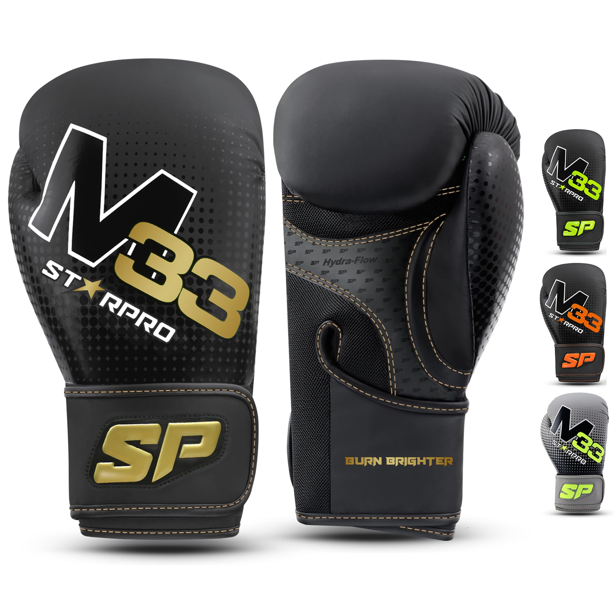 Starpro Boxing Gloves Training & Sparring Gloves for Men & Women, Ideal for Boxing, Kickboxing & Muay Thai Sizes 8oz, 10oz, 12oz, 14oz,16oz