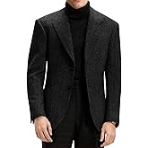 Fesenbo Mens Blazer Retro Herringbone Tweed Suit Jacket Men Wool Blend 2 Button Peak Lapel Men Sport Coats for Wedding Prom