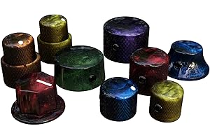 Xentric Guitars - Autumn Pearl Series Resin Guitar Knobs (6mm Dome Knob, Blue)