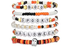 ecozran Friendship Bracelets - Beaded Bracelets Set for Teen Women, Stretchable Preppy Bracelets, Stackable & Colorful Bracelets - Ideal Gifts, 4th of July, Halloween, Christmas