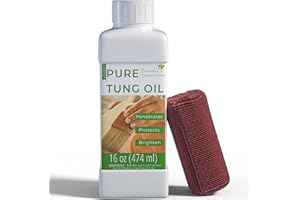 Godora 16 oz Pure Tung Oil for Wood Finishing, Wood Sealer for Indoor & Outdoor Favored by Craftsmen, Waterproofing Tung Oil for Wood Products, Perfect Food Safety Tung Oil for Furniture & Countertops