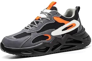 Ruivina Steel Toe Shoes for Women Men Wide fit Indestructible Work Safety Shoes Lightweight Slip Resistant Puncture Proof Shoes Composite Toe Shoes