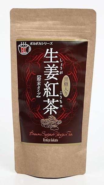 Amazon ポカポカシリーズ 黒糖入り生姜紅茶 粉末タイプ 180g 琉球黒糖 しょうが茶 通販