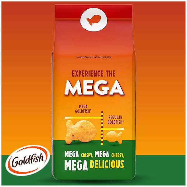 GOLDFISH MEGA BITES CHEDDAR JALAPEÑO CRACKERS, 5.9 OZ BAG