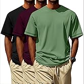Neer 3 Pack Big and Tall Shirts for Men L-7xl, Short Sleeve Men Crewneck Tops Loose Casual Large T-Shirts Summer Basic Tee