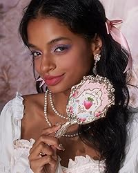 Flower Knows Strawberry Rococo Hand Mirror,Portable