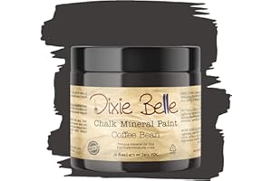 Dixie Belle Paint Company Chalk Finish Furniture Paint - Coffee Bean (16oz) - Matte Espresso Brown Chic Chalk Mineral DIY Furniture Paint
