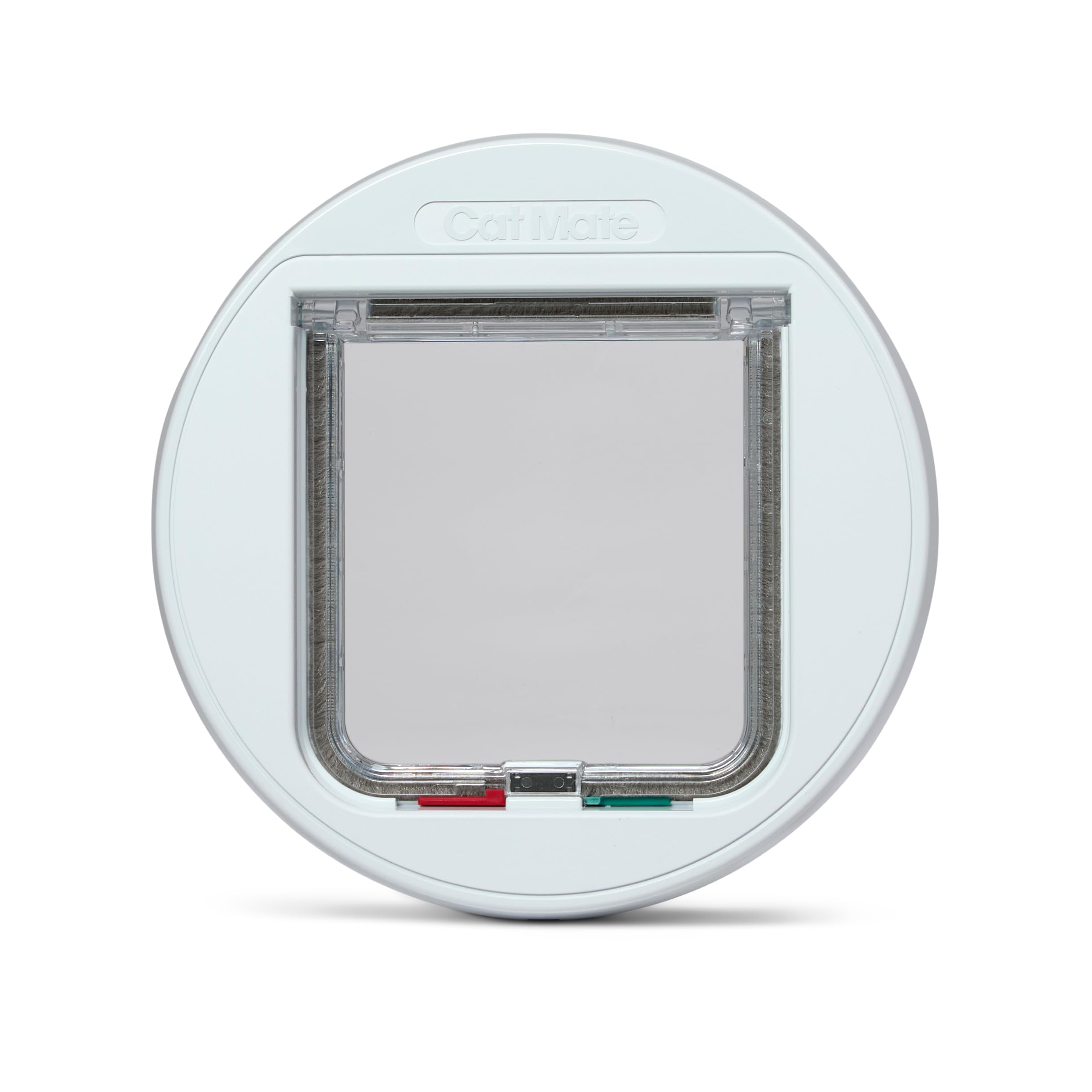Cat Mate 4-Way-Locking Glass Fitting Cat Flap (210) - Secure Lockable Door for Small to Medium Sized Cats, for Glass, UPVC and Wood, White