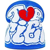2THESTARS Y2K Beanie for Men Women Knitted Hat Winter Cap Love Design Warm Casual Skullies Cold Weather Knit Outdoor