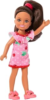 Barbie Club Chelsea Doll Removable Fashions 6 Inch Pink Cherry Dress view 4