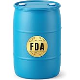 HOANK 55-Gallon Water Storage Barrel, BPA Free, Emergency Water Supply - Eco Friendly - Made in USA (Blue)