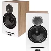 ELAC Debut Reference B6.2 Bookshelf Speakers - (Pair) White Baffle, Oak Cabinet