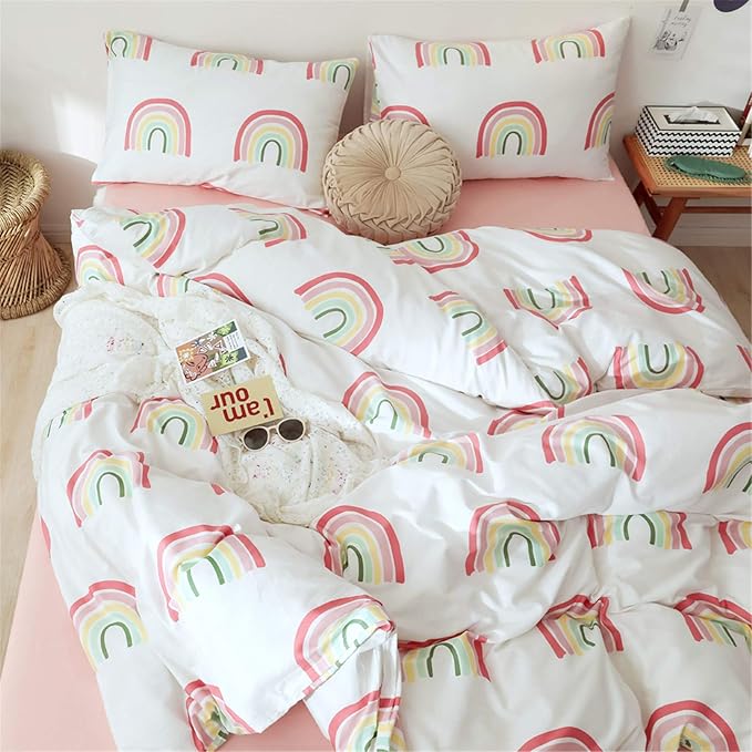 rainbow cot bed duvet cover