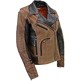 Milwaukee Leather Women's Classic Premium Leather Motorcycle MC Style Riding Jacket
