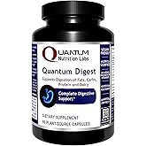 Quantum Nutrition Labs Quantum Digest - Digestive Health Enzymes for Women and Men, Digestion Support for Gut Health, Fully Active Vegan Enzyme Pills - 60 Vegetarian Capsules
