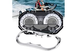 YIZHIHUA 278002270 LCD Digital Jet Ski Speedometer Compatible with 2006-2011 Sea Doo GTX/RXP/RXT/Wake, Digital Gauge Cluster Kit with Chrome Bezel, Replacement Part Number# 278002144, Black