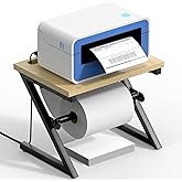 Label Holder for Rolls and Fan-fold Labels, Shipping Thermal Label Holder for Desktop Thermal Printer, Thermal Printer Accessory Supplies for Home, Office, Small Business-White