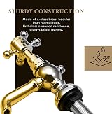 Wasserrhythm Victorian Basin Taps Pair Waterfall Twin Chrome Brass view 5