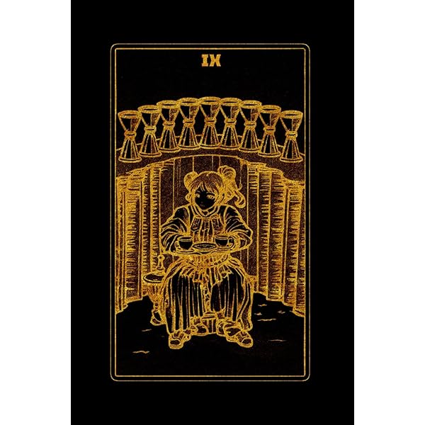 NINE OF SWORDS - Tarot Card Notebook (Black - Gold Ed.): A5 Ruled